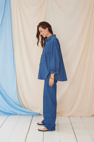 The Wide Jeans in Dark blue