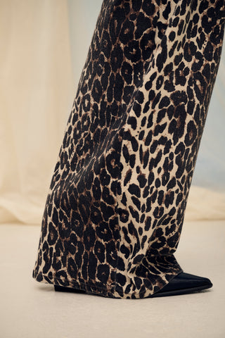 The Wide Jeans in Leopard